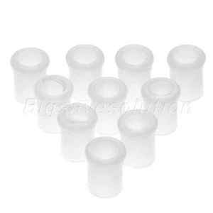 White Soft Rubber Tobacco Smoking Pipe Tip Grips X10 Diameter 0.35" Length 0.67" - Picture 1 of 10