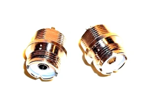 2 x NEU UHF SO-259 Buchse Panel Halterung versilberte Teflon Stecker - Bild 1 von 2