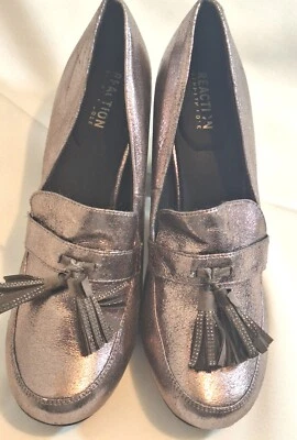 Kenneth Cole Reaction Silver Tassels High Heel Shoes Women's Size  10M - Image 1 of 4