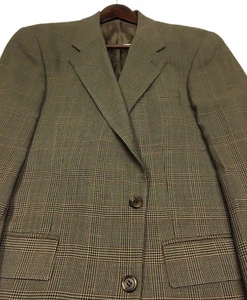42l Chaps Ralph Lauren Men's 3 Bttn Wool Blazer Jacket Chestnut (Canada) Exc! - Picture 1 of 12