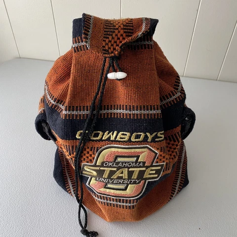 Handcrafted Cowboys Oklahoma State University Backpack Since Bag Orange & Black Cover