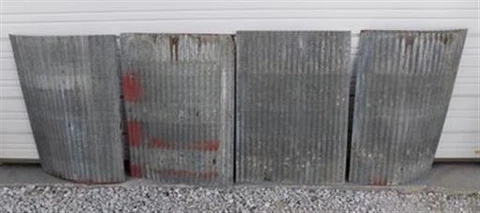 4 Galvanized Tin Sheets, Roof Ceiling Sink Backsplash, Architecture Salvage A5 Cover