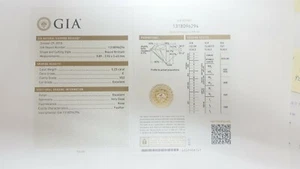 Certificato GIA 0,23ct E Color VS2 Forma Rotonda Brillante Taglio Eccellente Diamante - Foto 1 di 2