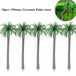 10pcs 19cm Green Miniature Model Palm Trees DIY Dioramas Park Landscape Scenery - Picture 1 of 5