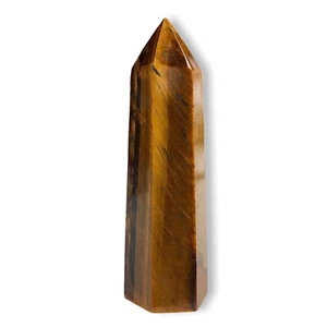 Tiger’s Eye Stone Healing Crystal Pyramid Tower Wand Point Obelisk - Picture 1 of 9