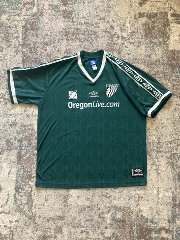 Umbro Portland Timbers USL MLS 2001/2003 Away Green Soccer Jersey Shirt Sz L Cover