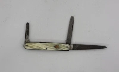 Navaja de bolsillo Keen Kutter KS 365 de colección.  3 hojas, mango amarillo. Original. Foto 1 de 4