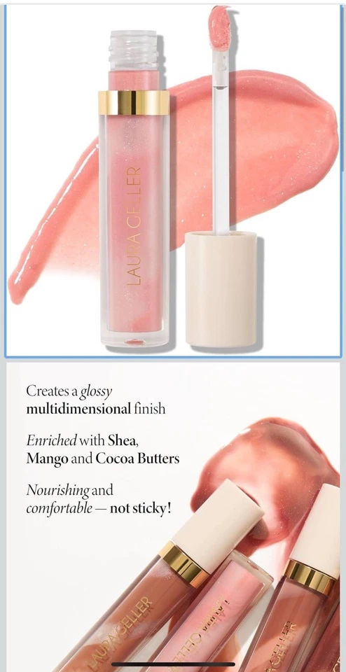 LAURA GELLER Italian Marble  GLOSSY LIP TINT Rose Spritz .012 oz NIB Free Ship!! - Image 1 of 4