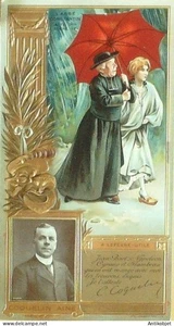 Chromo Lefevre Utile LU Coquelin Aine "Abbe Constantin" Autographe 1896 - Picture 1 of 2