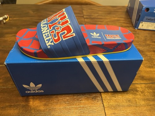 Sandali Adidas Adilette Tony's Chocolonely Slides da uomo taglia US 9 GX7215 nuovi con scatola