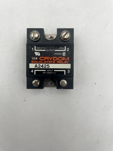 Crydom A2425 Relè Stato Solido Montaggio a Pannello Nero Monofase 240 Volt 25 Amp - Foto 1 di 6