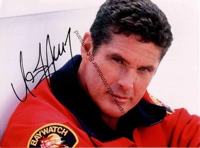 Original Autogramm David Hasselhoff /// Autograph signiert signed signee Hasselh - Bild 1 von 2