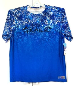 Loco Skailz Mens SZ L Blue Savage Mesh Performance Fishing SS Shirt UPF 50 NWT - Picture 1 of 8
