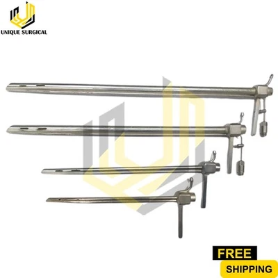 Bronchoscope Rigid Set Of 4 Pcs With Fiber Optic Light Carrier Endoscope - Image 1 of 3