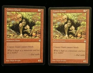 2X Craven Giant NM/LP Portal MTG Magic the Gathering TWO CARDS FREE SHIPPING - Picture 1 of 3