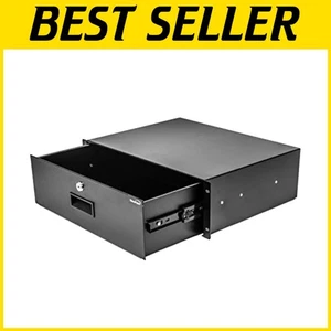 Lockable Black Metal Drawer for Server Cabinet - 3U - Picture 1 of 9