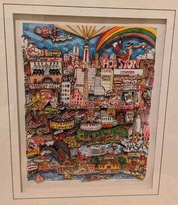 "Deep In The ❤️...Houston": Charles Fazzino 3D 1994 Signed 23/475 - Image 1 of 4