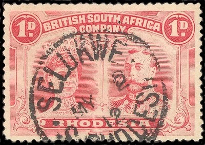 Rhodesia Scott 102c escaso perf 13,5, British South Afirica Company - Usado Foto 1 de 2