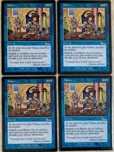 MTG Blue English Tinker Repair 4 Piece Set Urza's Legacy ULG Uncommon - Picture 1 of 2