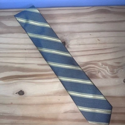 Corbata de seda Nordstrom azul, amarillo, dorado a rayas diagonales Foto 1 de 4