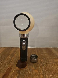Vintage Lighthouse Flashlight Magnifier Made In Japan M-350 5X Untested - Picture 1 of 15