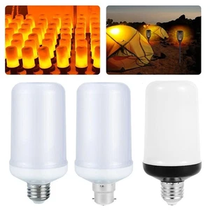 LED Flame Effect Light Bulbs 4Modes Flickering Light B22 E27 Bulb Standard N5X8 - Picture 1 of 11