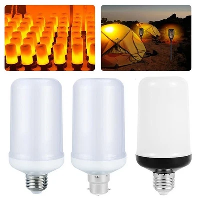 LED Flame Effect Light Bulbs 4Modes Flickering Light B22 E27 Bulb Standard N5X8 - Image 1 of 4