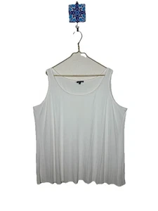 EILEEN FISHER Tanktop 3X Plus Stretch Seide Jersey U-Ausschnitt Shell Off White - Bild 1 von 8