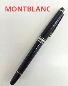 Pluma Estilográfica Montblanc K18 750 Oro Plumín Resina Negra Excelente Estado - Imagen 1 de 11