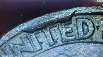 1983 P Washington Quarter Cud Die Break ERROR #4037 - Image 1 of 4