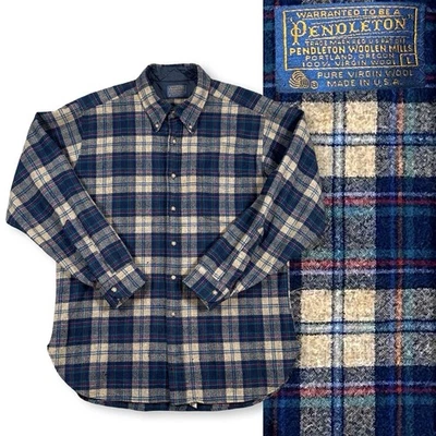 Camisa Chaqueta de Lana Acolchada Pendleton De Colección Para Hombre Grande Años 80 Hecha en EE. UU. RARA Foto 1 de 4
