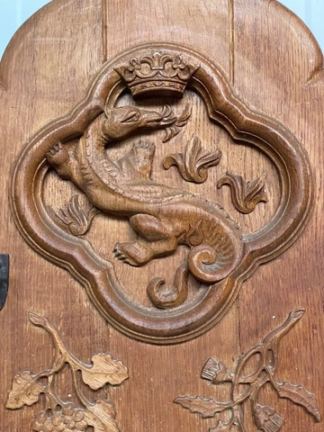 Stunning Thick Gothic Mythological Door panel with dragon/lizard/gargoyle (2) Cover