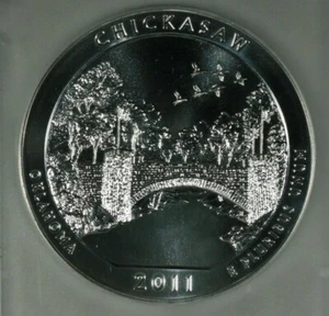 2011 ATB 5oz Chickasaw 25c. PCGS MS69DMPL F.S. - Picture 1 of 5