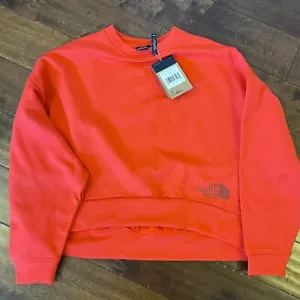 New Women's The North Face Fleece Crew Neck Oversized SZ XL, Color Fiery Red - Picture 1 of 4