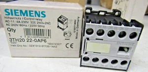 🔥 NEU SIEMENS SPULE 240 VAC 4 AMP STEUERRELAIS 22E 2NO + 2 NC 3TH20 22-0AP6 - Bild 1 von 10
