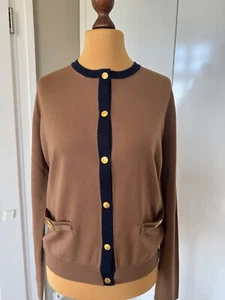 Moncler Strickjacke, caramel/blau, Gr.XL, Merinowolle - Bild 1 von 7