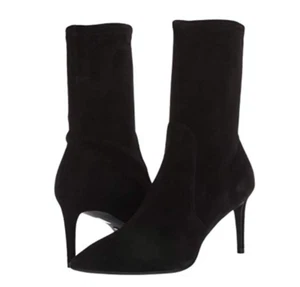 Botín elástico Stuart Weitzman Wren 75 negro gamuza Stiletto ESPAÑA 11,5 M; NUEVO EN CAJA - Imagen 1 de 16