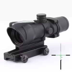 ACOG 4X32 Fiber Optics Green Illuminated Rifle Scope w/20mm Rail Mount - Picture 1 of 7