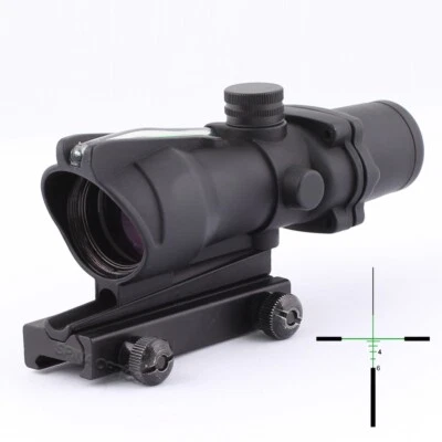 ACOG 4X32 Fiber Optics Green Illuminated Rifle Scope w/20mm Rail Mount - Image 1 of 4