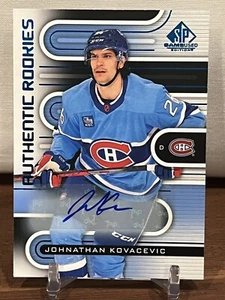 2022-23 SP Game Used Johnathan Kovacevic #205 Authentic Rookies Blue Auto RC - Picture 1 of 2