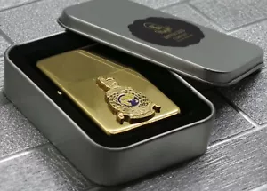 ROYAL NAVY MARINES Cigarrillo Dorado Cigarrillo Encendedor Metal Cresta Estuche de Regalo - Imagen 1 de 3