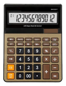 Solar & Battery Desktop Calculator with Large Display - Picture 1 of 4