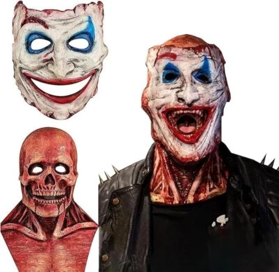 Halloween Maske Horror Clown Doppelte Schicht Abziehbare Oberfläche Zombie B1013 - Bild 1 von 4