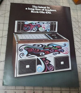Rockola 470 45RPM Jukebox AD FLYER Sales Brochure Advertising - 1970's - Picture 1 of 4