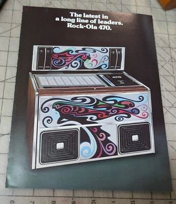 Rockola 470 45RPM Jukebox AD FLYER Sales Brochure Advertising - 1970's - Image 1 of 4