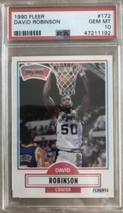 1990 Fleer #172 DAVID ROBINSON PSA 10 RC Rookie San Antonio Spurs HOF - Picture 1 of 1