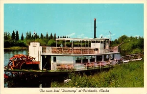 Fairbanks Alaska Riverboat "Discovery" Chena River Vintage Chrome Postcard 2M - Picture 1 of 2