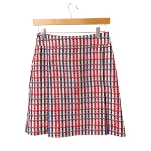 Akris Punto Textured Check Inverted Pleat Mini Skirt size 2 - Picture 1 of 8