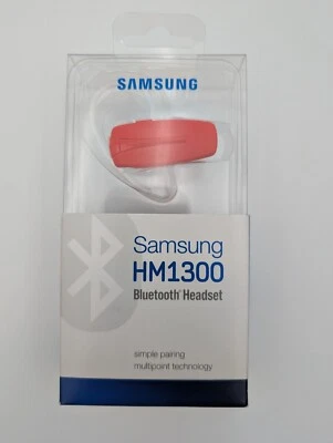 Samsung HM1300 Bluetooth Headset - Red - Simple Pairing - Multipoint Technology - Image 1 of 4