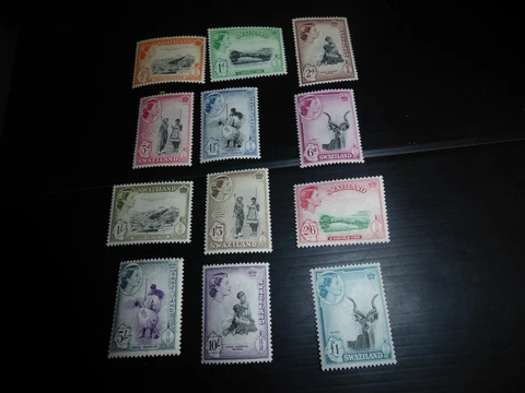 SWAZILAND 1956 SG 53-64 DEFINITIVES MNH Cover